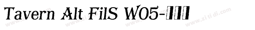 Tavern Alt FilS W05字体转换